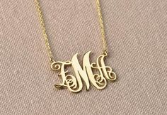 This monogram necklace is producible 14k Solid GOLD ( not filled or plated) or 925 Sterling Silver.  Gold Monogram necklace in 14k Gold, Rose Gold, White Gold.    #MonogramNecklace #personalizednecklace #VivaRing #14kgoldnecklace #personalizedchoker #customnecklace #PersonalizedJewelry #personalizedgift #namenecklace #initialnecklace  #lovegifts #personalizedpendant #birthdaygiftromantic #romanticgifts #giftsforbestfriend Silver Monogram Nameplate Necklace, Sterling Silver Monogram Name Necklace Pendant, Sterling Silver Monogram Pendant Necklace, Sterling Silver Monogram Necklace For Anniversary, Classic Sterling Silver Monogram Name Necklace, Gold Monogram Necklaces For Personalized Gift, Gold Monogram Necklace For Personalized Gift, Yellow Gold Monogram Pendant Jewelry, Classic Monogram Name Necklace For Anniversary