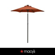 an umbrella is shown with the words macy's above it and below it are two stars