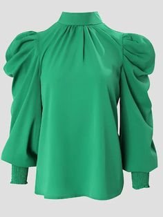 Product Title :Turtleneck Ruffle Design BlouseProduct Measurements INCH Size US Size Sleeve Length Shoulder Bust Top Length S 4 23.2 inch 13.4 inch 38.6 inch 23.6 inch M 6 23.6 inch 13.8 inch 40.2 inch 24 inch L 8 24 inch 14.2 inch 42.5 inch 24.4 inch XL 10 24.4 inch 14.6 inch 44.9 inch 24.8 inch XXL 12 24.8 inch 15 inch 47.2 inch 25.2 inch Product Measurements CM Size US Size Sleeve Length Shoulder Bust Top Length S 4 59cm 34cm 98cm 60cm M 6 60cm 35cm 102cm 61cm L 8 61cm 36cm 108cm 62cm XL 10 6 2piece Outfits, Tie Back Top, Trendy Fashion Tops, African Attire, Beautiful Blouses, Puff Sleeve Top, How To Look Classy, Lantern Sleeves, Ladies Tops Fashion