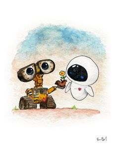 an image of a robot giving another robot something