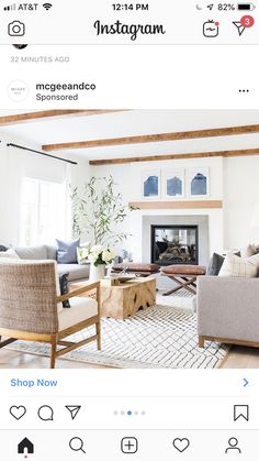 a living room filled with furniture and a fire place