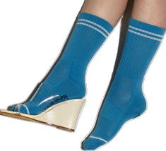 Casual Blue Knee-high Socks For Spring, The Girlfriends, Socks, Cuff, Collage, Fabric, Pins, Color