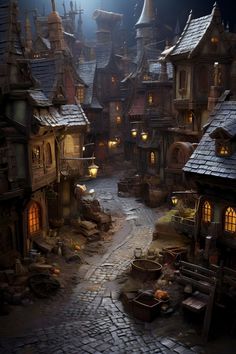 Fantasy Places City, Steampunk City, Medieval House, Fantasy Village, House Concept, Fantasy Town