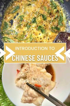 an image of chinese sauces in a pan with the title overlaying it