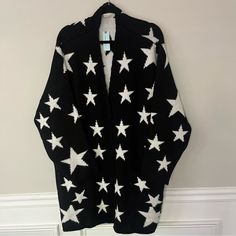 Hard To Find Style. New With Tags Nwt Anthropologie X Maeve Celestial Stars Printed Oversized Cardigan Sweater. Womens Plus Size 2x. Adorable Design. Could Probably Be Worn On The Black Or White Side. Pockets In Front. See Photos For Full Condition And Measurements. Thank You! Oversized Cardigan Sweater, Find Style, Celestial Stars, Puff Sleeve Cardigan, Oversized Sweater Cardigan, Yellow Cardigan, Open Cardigan Sweater, Open Knit Cardigan, Sweater Womens