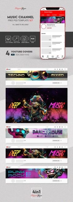 the website design for music channel