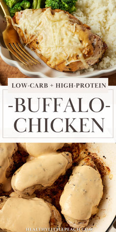 chicken breast in a skillet covered with cottage cheese blended buffalo sauce Cast Iron Chicken Breast, Cottage Cheese Sauce, Cottage Cheese Chicken, Chicken Cottage, Cast Iron Chicken, Seared Chicken Breast, Cheese Chicken, Gluten Free Chicken, Easy Lunches