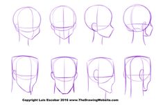 how to draw the head from different angles