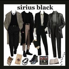 Sirius Outfit Aesthetic, Dark Acamedia Outfits Male, Darkest Academia Outfit Men, Sirius Black Lookbook, Sirius Black Fashion, Dark Academia Men’s, Goth Academia Men, Black Dark Academia Outfits, Sirius Outfit