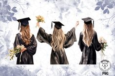 Graduation Girl Watercolor Clipart PNG Watercolor Clipart, High Resolution, Graphic Design, Design