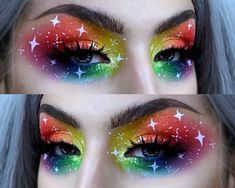 Pinky Rose, Pride Makeup, Rainbow Makeup, Colorful Eye Makeup