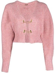 Adams Rib, Pretty Cardigans, Pink Ribbed, Cardigan Pink, High Fashion Outfits, Cardigan Crop, Pink Cardigan, Cult Gaia, Pink Outfits