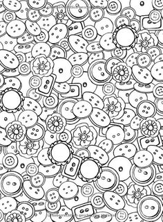 a bunch of buttons that are all over the place to be colored in for this coloring page