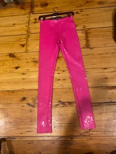 Vintage Hot Hot Pink stretch sequin leggings designed by Jeanette Kastenberg Size small Designer Leggings, Sequin Leggings, Legging Outfits, Womens Leggings, Leggings Design, Pink Sequin, Soul Food, Outfits With Leggings, Women's Leggings