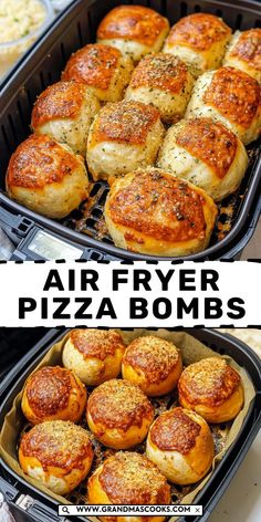 If you love pizza, you’ll adore these crispy Air Fryer Pizza Bombs! Packed with cheese, pepperoni, and more, they’re the perfect bite-sized snack for any pizza lover. Crispy on the outside, melty on the inside! Pizza Bomb, Air Fryer Pizza, Pizza Snacks, Tacos And Burritos, Air Fryer Recipes Chicken, Easy Air Fryer, Air Fryer Recipes Easy, Game Day Food, Pizza Toppings