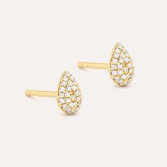 SKU# E-10090 Diamond Weight 0.07cts Earring Length 6.70 mm Thickness 2.20 mm Post back closure Finish 14k gold plated sterling silver or in sterling silver. Avoid contact with anything containing derivatives of alcohol. Gold Sterling Silver Diamond Earrings With Pavé Setting, Teardrop Diamond Earrings With Pave Setting As Gift, 14k Gold Tarnish Resistant Diamond Earrings For Anniversary, Gold Teardrop Diamond Earrings With Vvs Clarity, Timeless Yellow Gold Teardrop Diamond Earrings, Diamond White Teardrop Earrings In 14k Gold, Timeless Teardrop Yellow Gold Diamond Earrings, Teardrop Pave Setting Earrings For Gift, Pave Set Teardrop Earrings For Gifts