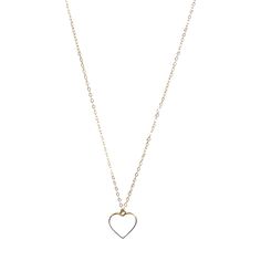 The perfect piece to add to your gold filled jewelry collection from your best jewelry brand. 14k Gold Filled Necklace This single-hearted necklace provides the perfect accessory for an independent woman. With a white or black enamel heart charm, this gold filled necklace is sure to become an everyday essential. Magnetic Clasp to make it easy for the girl on the go. 18 inches White Feminine Necklace With Heart Charm, Gold Heart Necklace With Polished Finish, White Metal Heart Necklace Gift, Tarnish-resistant Gold-plated Heart Necklace Gift, Valentine's Day Tarnish-resistant Heart Necklace, Girls Necklaces, White Heart, Gold Filled Jewelry, Black Enamel