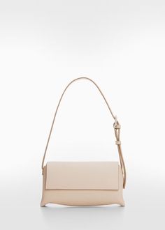 Shoulder bag with strap - Women | Mango USA Chic Leather Strap Shoulder Bag For Work, Chic Daily Use Shoulder Bag With Leather Strap, Chic Beige Bag With Leather Strap, Rectangular Shoulder Bag With Leather Strap For Work, Rectangular Leather Strap Shoulder Bag For Work, Chic Office Bag With Leather Strap, Modern Shoulder Bag With Leather Strap For Office, Chic Leather Shoulder Bag With Strap, Adjustable Straps