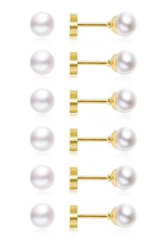 PRICES MAY VARY. ♥Hand Picked AAA+ Quality Freshwater Pearl♥ High quality flat back pearl earrings for women will not lose color. Set of 6 pairs 4mm pearl earrings in one order. ♥Lightweight Earring Sets for Multiple Piercing♥ 6 Pairs flat back pearl earrings a set. Suitable for first hole, second hole, third hole. And also can be used as cartilage earring, helix piercing jewelry. Plus, if you have several piercings, you can wear multiple pairs of these earrings at a time and they’d look super c Small Pearl Earrings, Pearl Earring Set, Helix Piercing Jewelry, Multiple Earrings, Birthday Money, Flat Back Earrings, Big Pearl, Earring Sets, Cartilage Earring