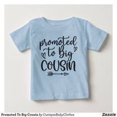 Promoted To Big Cousin Baby Bodysuit Cousin Pregnancy Announcement, Pregnancy Reveal Gifts, Baby Shower Shirts, Gender Reveal Party Theme, Pregnancy Reveal Shirt, Personalized Baby Shower Gifts