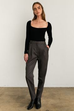 Straight Leg Pant, Pleated Trousers, High Waisted Trousers, Straight Leg Pants, Straight Leg, Womens Sizes, Trousers, High Waisted, My Style