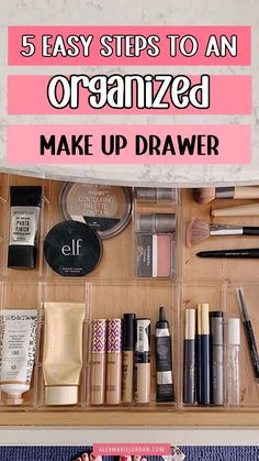 Discover the ultimate guide on How To Organize Makeup with our expert tips and organization hacks. Elevate your beauty routine with effective decluttering ideas and organization tips! Vanity Makeup Organization, How To Organize Makeup, Organization Drawers, Organize Makeup, Cleaning Challenge, Create Labels, Decluttering Ideas, Vanity Area, Vanity Makeup