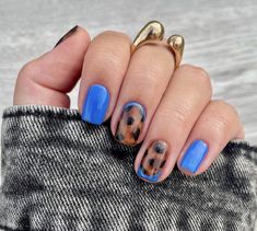 Summer Nails 23, Color Summer Nails, End Of Summer Nails, Classy Fall Nails, Royal Blue Nails, Evil Eye Nails, Minimal Nails, Leopard Nails, Cute Gel Nails