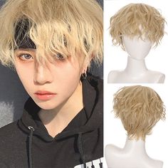 Category:Synthetic Wig; Gender:Men's; Wig Type:Cosplay Wig,Natural Wigs,Party Wig; Occasion:Vacation,Party  Evening,Daily,Party,Evening Party,Party / Evening,Daily Wear,Party Evening Wear; Age Group:Adults; Color Shade:Ombre,Brown,Burgundy,Pink,Blonde,Black,Red,White; Hair Material:Synthetic Hair; Cap Construction:Machine Made; Texture:Straight; Length:Short; Features:Fluffy,Comfy,Fashion,Cosplay,Party; Net Weight:0.18; Heat Resistant:Yes; Listing Date:04/16/2021; Cap Circumference:; Front to Ba Bangs For Men, Black Hair Wigs, Curly Hair Ponytail, Chignon Hair, Mens Wigs, Men's Wigs, Hairpieces For Women, Blonde With Pink, Anime Halloween