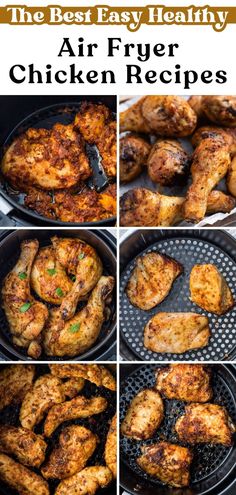 Find your new go-to dinner with these 6 healthy air fryer chicken recipes! Choose from crispy drumsticks, juicy thighs, or boneless breasts cooked to perfection. Marinate, grill, or use a flavorful rub for quick, healthy meals that work for fresh or frozen chicken.