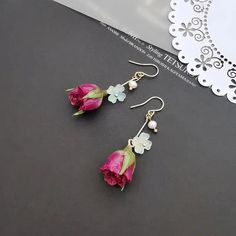 45062887211220 Flower Statement Earrings, Flower Luxury, Hot Necklaces, Sweet Earrings, Flower Earring, Luxury Earrings, Earrings Women, Resin Flowers, Trendy Earrings