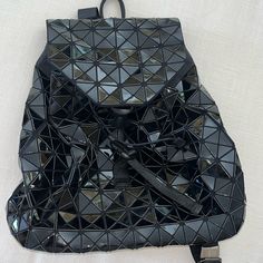 Triangular Black Backpack Brand New Never Used Yves Saint Laurent Y, Authentic Louis Vuitton Bags, Rucksack Backpack, Outdoor Bag, Chanel Purse, Backpack Brands, Zipper Tote Bag, Travel Duffle, Leather Hobo Bag