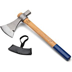 Designed for outdoorsmen and survivalists, this versatile Kings County Tools Carbon Steel Tomahawk Hatchet has a strikingly broad curved head with a rear poll for driving wedges, hammering nails or tent stakesDesigned for outdoorsmen and survivalists, this versatile Kings County Tools Carbon Steel Tomahawk Hatchet has a strikingly broad curved head with a rear poll for driving wedges, hammering nails or tent stakesFEATURES Ideal to prepare kindling, clear branches Hickory wood handle for long-la Survival Hatchet, Tent Stakes, Hickory Wood, Ancient Technology, Swim Spa, Tool Shop, Forged Steel, Survival Skills, Axes