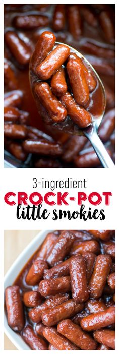 a spoon full of crock pot little smokies