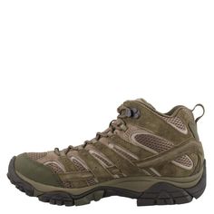 the men's hiking shoe is brown