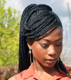 www.allisbelle.blogspot.co.uk  #braids #updo #makeup #hairstyle Braids Updo For Black Women, Updo For Black Women, Types Of Hair Braids, Side Braid Ponytail, Braids Updo, Hair Afro, Box Braids Hairstyles For Black Women, Girl Braids