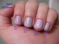 Hello! TGIF!!! I couldn't be happier that today is Friday. I have a comparison post for you today, which was inspired by Essie's 'St Lucia L... Essie Go Ginza, Beauty Cosmetics, Essie, Lilac, Nail Polish