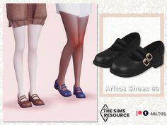 two women's shoes are shown with the same image as they appear in this ad