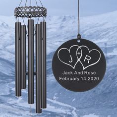 PRICES MAY VARY. Anniversary Wind Chimes - With personalized thoughtful text on wind chimes, it is definitely the meaningful anniversary gift and is an excellent item for expressing your love and concern. Premium Quality Wind Chimes - The wind chimes is made of 5 high-quality aluminum tubes in black finish. The tubes are corrosion-resistant and recycled materials that can withstand most kinds of outdoor bad weather and maintain lasting beauty outdoors, eco-friendly to the environment and body. L 9 Anniversary, Anniversary Husband, Personalized Wind Chimes, Large Wind Chimes, Meaningful Christmas Gifts, Husband Valentine, Mens Anniversary Gifts, Anniversary Gifts For Husband, Gifts Fo