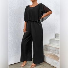 Plus Solid Butterfly Sleeve Wide Leg Jumpsuit Boutique Brand Women’s Apparel Standard Boutique Sizing Tags Shown As Letters. Sizing Chart: Plus Sizes: Size 12w= 0xl Size 14w= 1xl Size 16w = 2xl Size 18w = 3xl Size 20w = 4xl !!*Please Note*!! This Is A Pre-Order Item And Requires A Longer Than Usual Shipping Time. Please Allow 7-14 Business Days Before Shipping. Please Consider This Time Frame Before Placing Your Order. Preorder Items Are Not Eligible For Cancellation. Thank You For Your Patience And Understanding. Bundle 2 Or More Items From My Closet For A 15% Discount. Tags: Boho Bohemian Hippie 60's 70' Festival Soft-Girl 90s Y2k 2000s Girly 00s Goth Cotta Boutique Aesthetic, Military Ball Gowns, Crochet Two Piece, Back To School Fashion, Butterfly Sleeve, Bohemian Hippie, Butterfly Sleeves, Boutique Brands, Hippie Bohemian