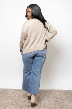 The charm of this taupe casual crew neck top is all in the intricate details. It is the perfect fit and weight and the center front seam and distressed hi/lo sweep make it a signature fit. It's oversized body shape will drape your figure in all the right places. We love it dressed down or dressed up for a night out- This top does it all. Imported 50% Acrylic, 42% Nylon, 5% Mercerized wool Fits True to Size Crew Neck Top, Body Shape, Dressed Down, Intricate Details, Body Shapes, Love It, Night Out, Perfect Fit, Dress Up