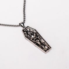 Experience the allure of this exquisite dark aluminum stained alloy metal pendant, perfectly paired with a sleek 20 inch double link chain. Both pendant and chain are carefully crafted to create a beautifully haunting accessory measuring 1.0 x 1.5 inches. Dark Elegance, Necklace Collection, Rise Above, Be Different, Metal Pendant, Link Chain, Jewelry Pieces, Sleek, Necklaces