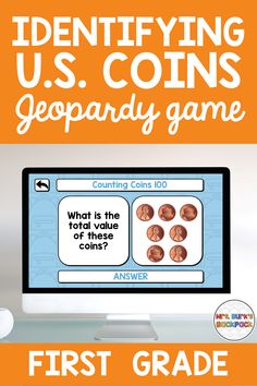 identifying US coins Jeopardy game 5th Grade Ela