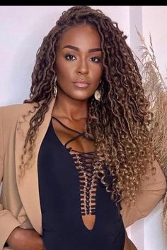 Faux Locs Megan Good Braids, Blonde Faux Locs Black Women, Faux Locks Hairstyle, Boho Locks, Crochet Locks, Waterfall Locs, Faux Locs Long, Faux Locs Styles