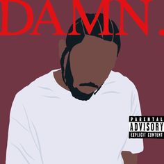 a man with long hair wearing a white t - shirt on the cover of damn