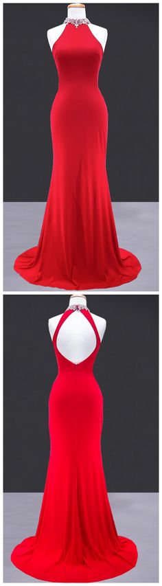 sexy espalda abierta sirena vestido de fiesta Gold Prom Dresses, Simplicity Dress, Prom Dresses Long Mermaid, Elegant Prom, Mermaid Prom Dress, Evening Dress Floor Length, Long Prom Gowns, Red Evening Dress, Popular Dresses