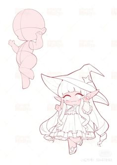 Chibi Witch Pose, Free To Use Chibi Base, Chibi Drawing Base Pose Reference, Art Base Chibi, Chibi Sketch Poses, Character Design Model Sheet, Ych Chibi, Chibi Witch, Chibi Face