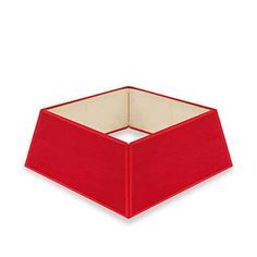 a red box that is sitting on top of a white surface with the lid open