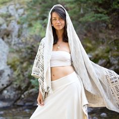 Handwoven Shawls, White Shawl, Bohemian Women, Festival Costumes, Hooded Cloak, African Mud Cloth, Organic Cotton Clothing, Large Scarf, Mud Cloth