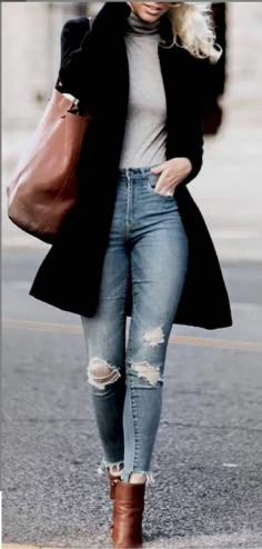 Look Jean, Outfit Chic, Cute Winter Outfits, 2019 Fashion, Outfits Casual, Fashion Mode, Outfit Casual, Fall Winter Outfits, Outfits Ideas