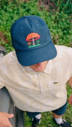 The 'Fun-Gus' Snapback is a medium profile, unstructured snapback fit for any conditions you may find yourself in. #seager #mushroomhat Fun Curved Brim Baseball Cap For Streetwear, Fun Adjustable Dad Hat For Streetwear, Adjustable Fun Dad Hat For Streetwear, Fun Curved Bill Hat For Streetwear, Casual Pre-shrunk Snapback Dad Hat, Adjustable Snapback Baseball Cap For Skateboarding, Fun 5-panel Baseball Cap For Streetwear, Fun Cotton Snapback Trucker Hat, Fun Snapback Hat With Curved Bill For Streetwear